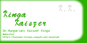 kinga kaiszer business card